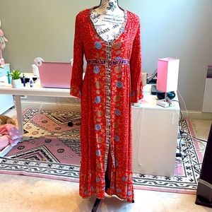 Long Beautiful Red Bohemian Dress🌺